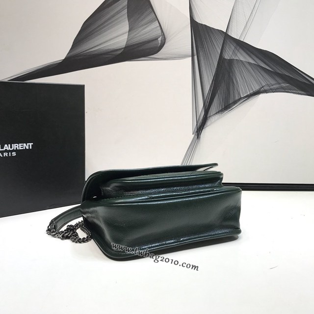 YSL专柜款女包 聖羅蘭經典款Niki油蠟抓皺牛皮小號郵差包 YSL肩背斜挎包 533037  jjh1186